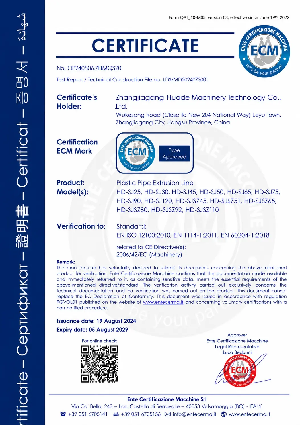 CE certificate