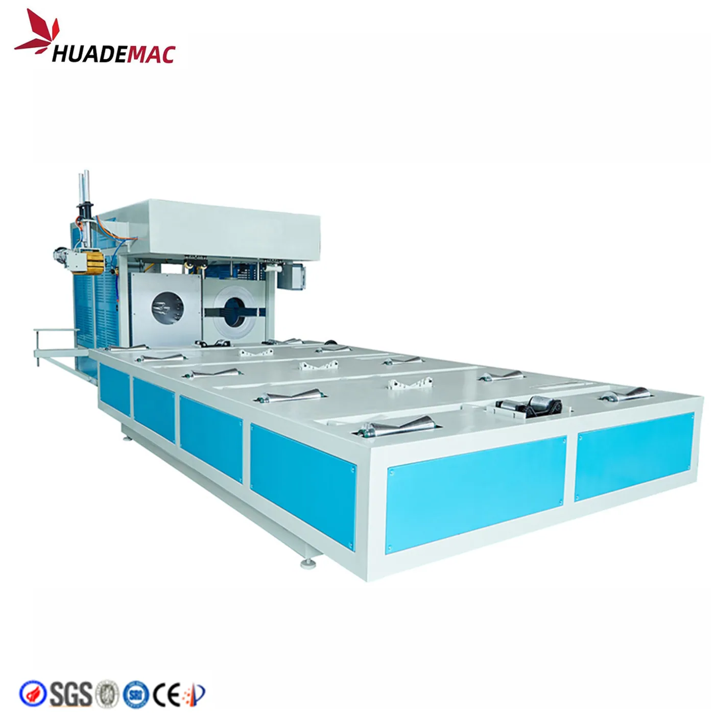 Full automatic pipe belling machine product view on white background