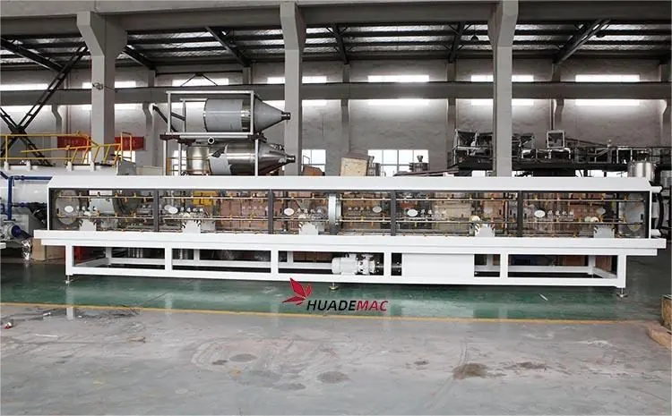 Spray cooling tank for HDPE pipe production line
