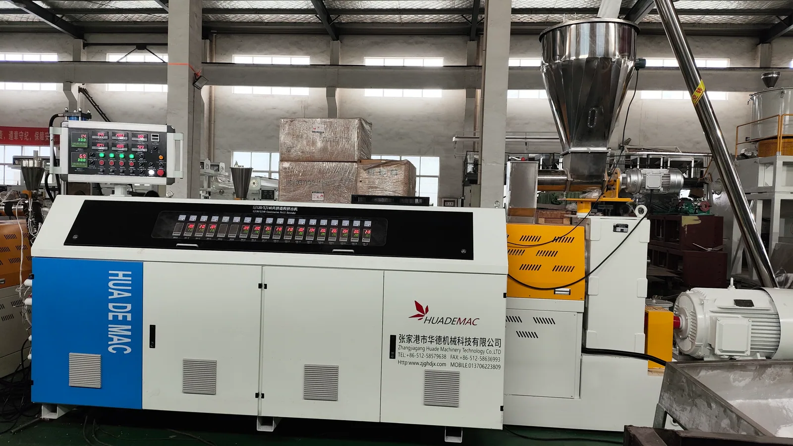 Mother single screw extruder for first stage PE PP recycling pelletizing