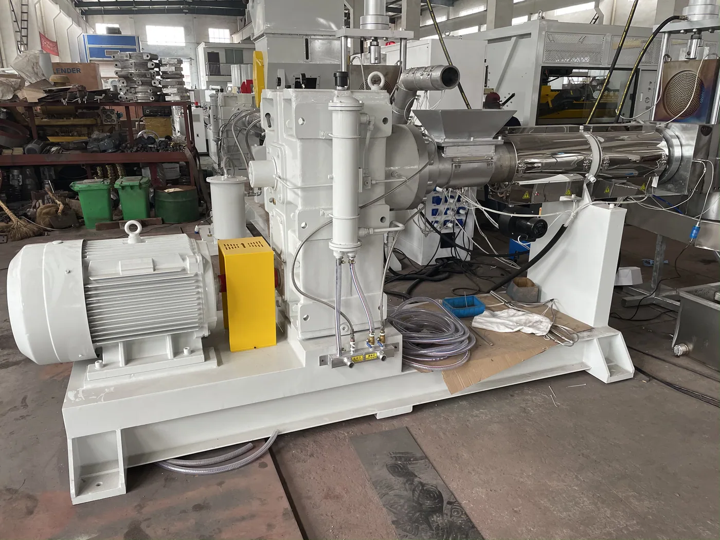 Baby single screw extruder for double stage PE PP pelletizing line