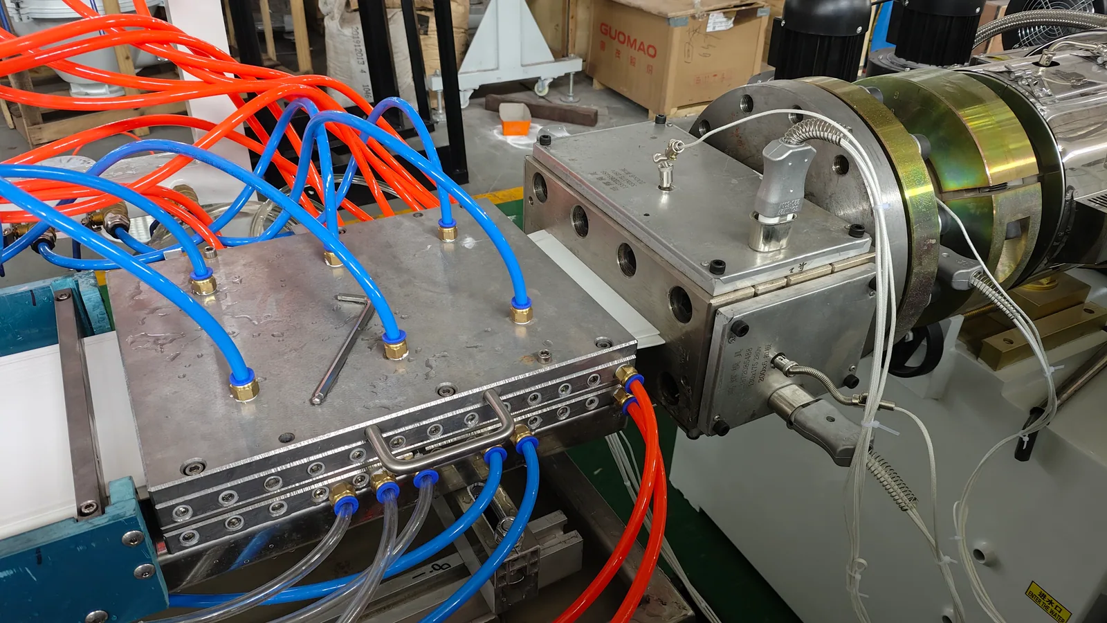Extrusion mould for PVC ceiling panel board profile forming