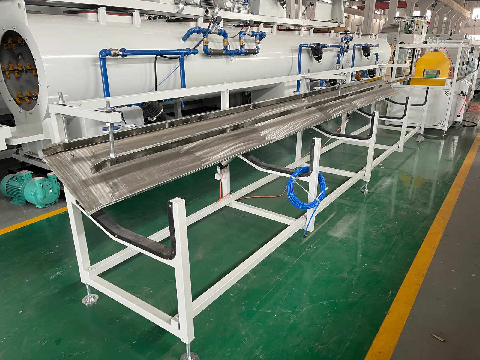 Stacker for finished PVC WPC profile production line