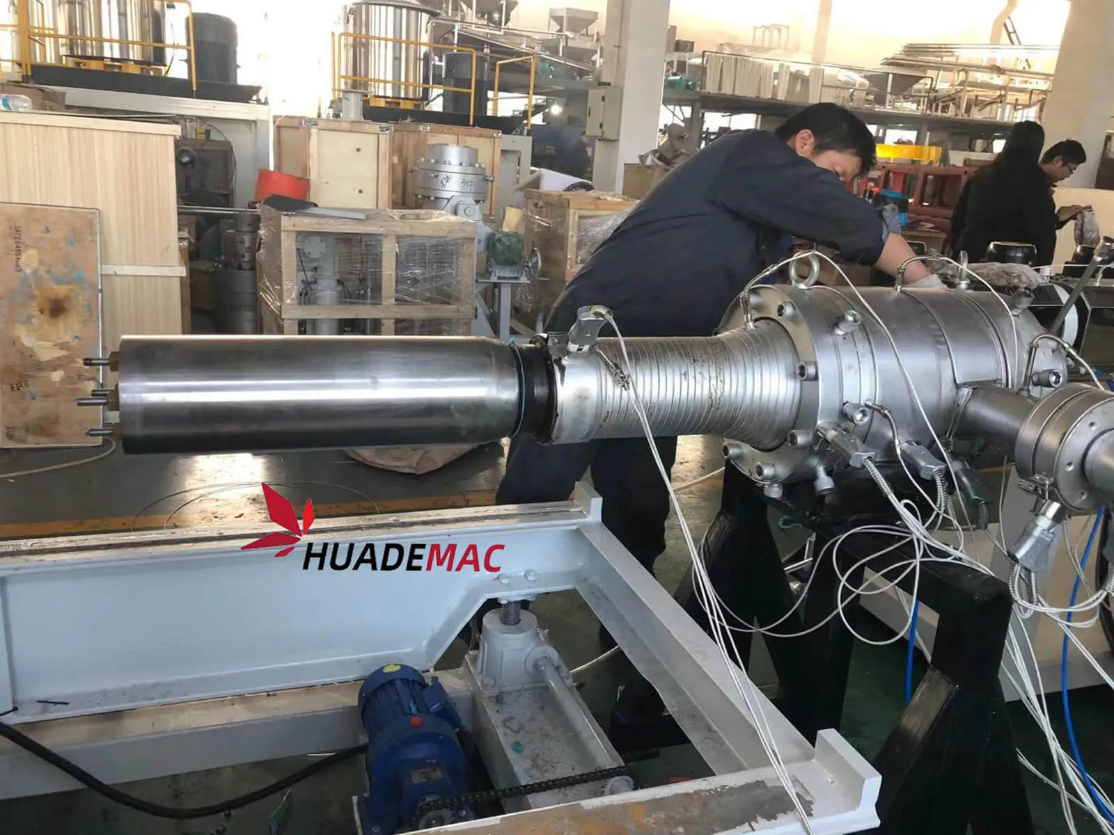 HDPE Double Wall Corrugated Pipe Production Line gallery 3