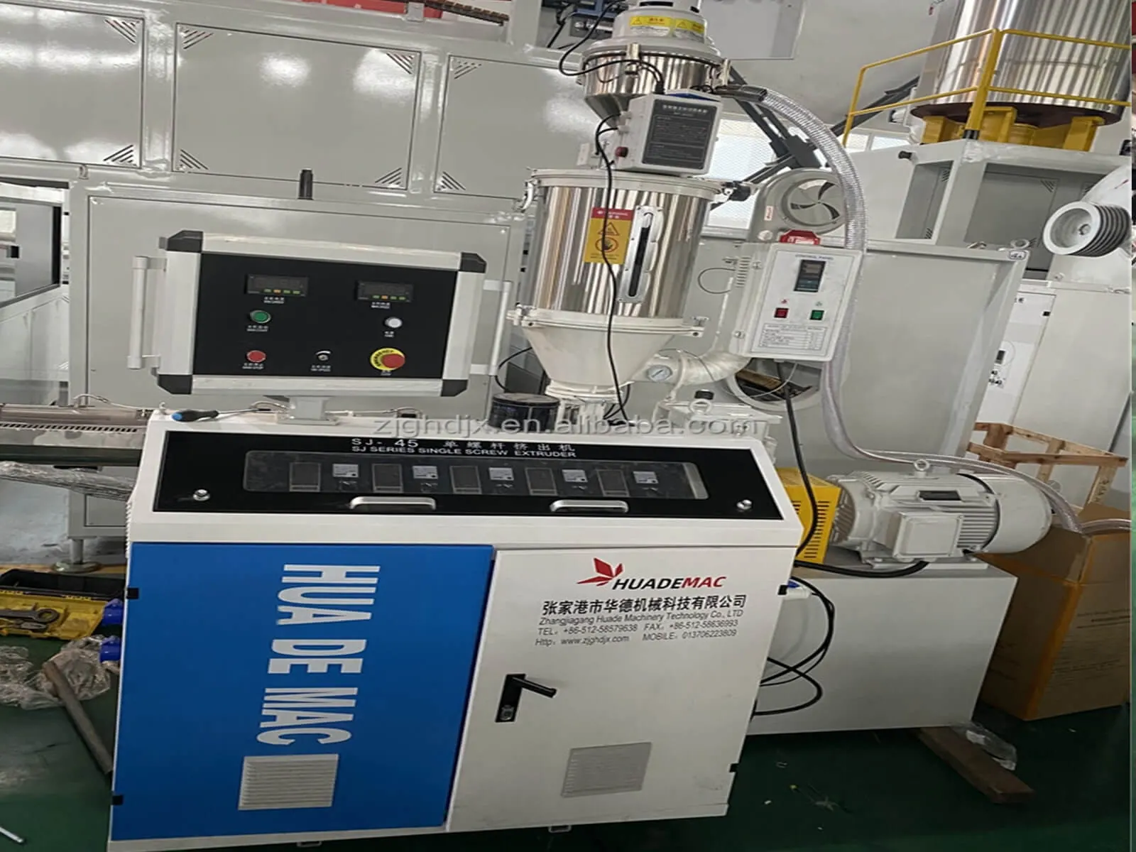 PE Single Wall Corrugated Pipe Production Line gallery 2