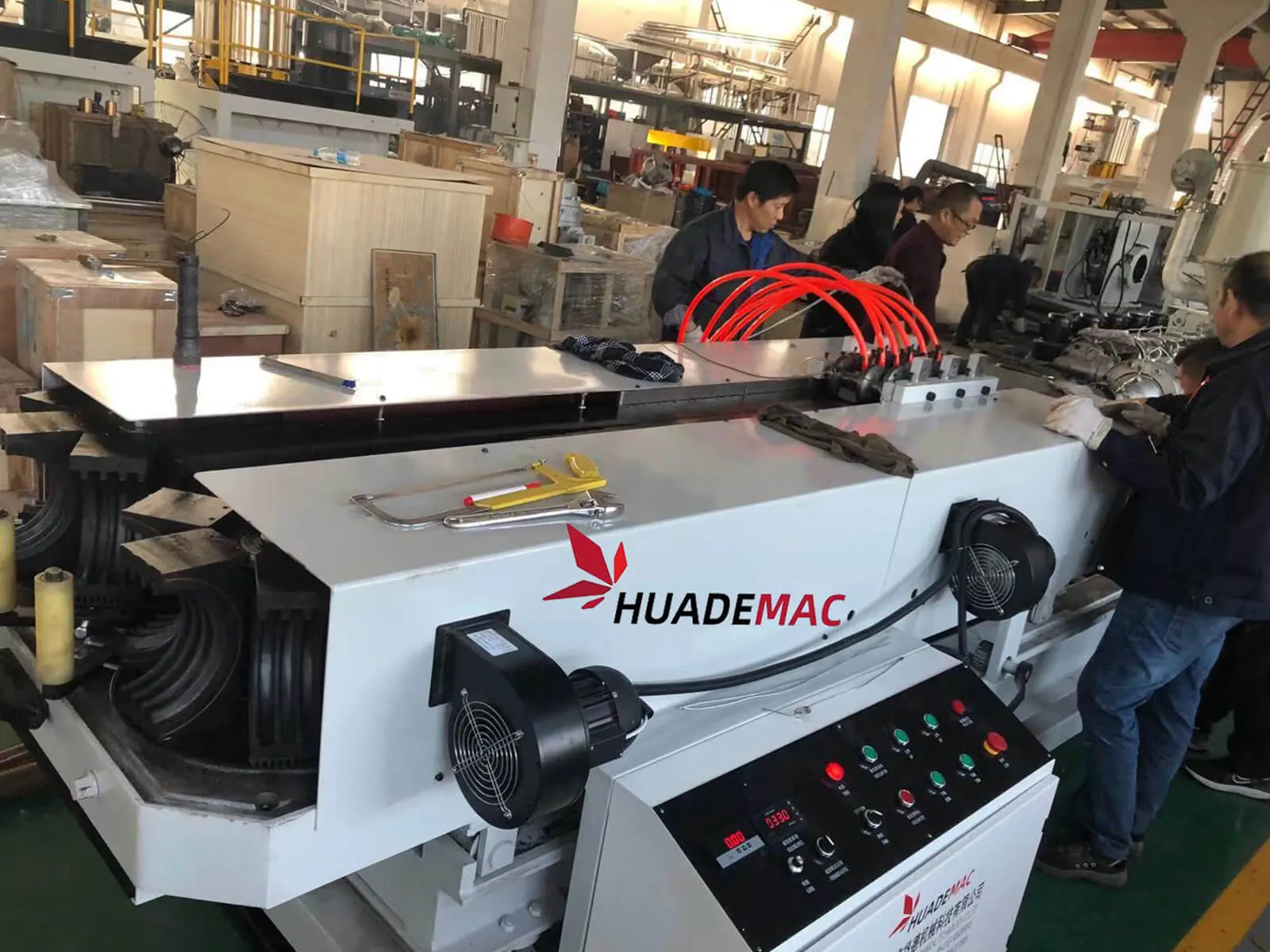 HDPE Double Wall Corrugated Pipe Production Line gallery 4