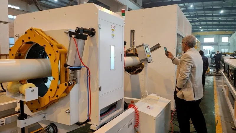 630mm PVC pipe extrusion line customer inspection in Egypt