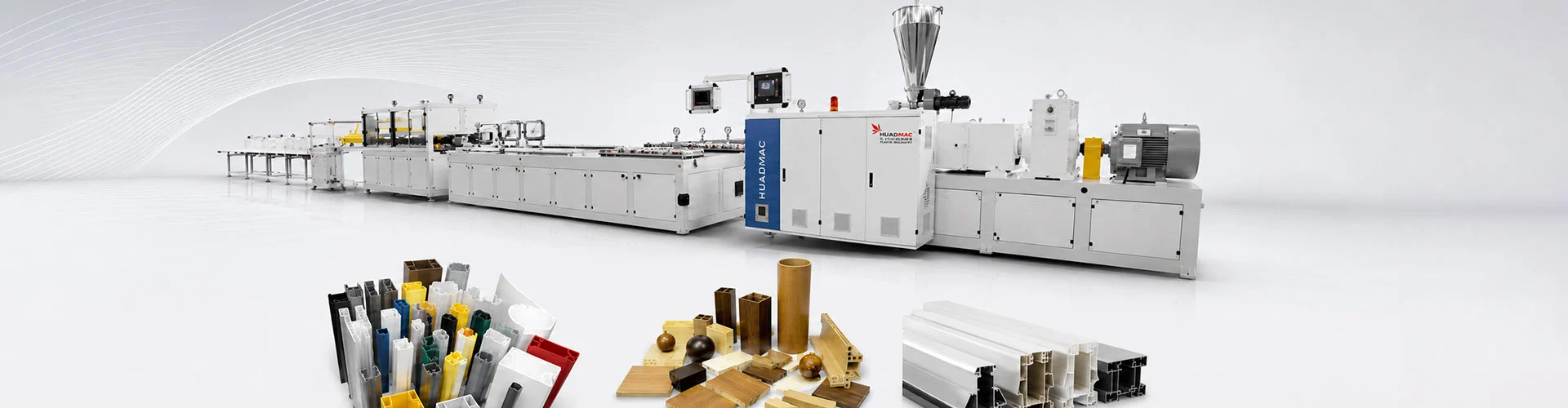 Plastic Profile Production Line high efficiency extrusion line banner